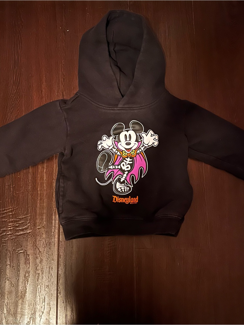Disneyland Resort Halloween Mickey Mouse Vampire Unisex 3T Black Hoodie